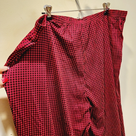 Charter Club intimates women's red  plaid plus size pajama pants 2X - Picture 4 of 8